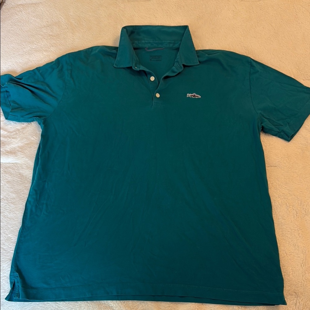 Men's Teal Patagonia Polo Shirt XL